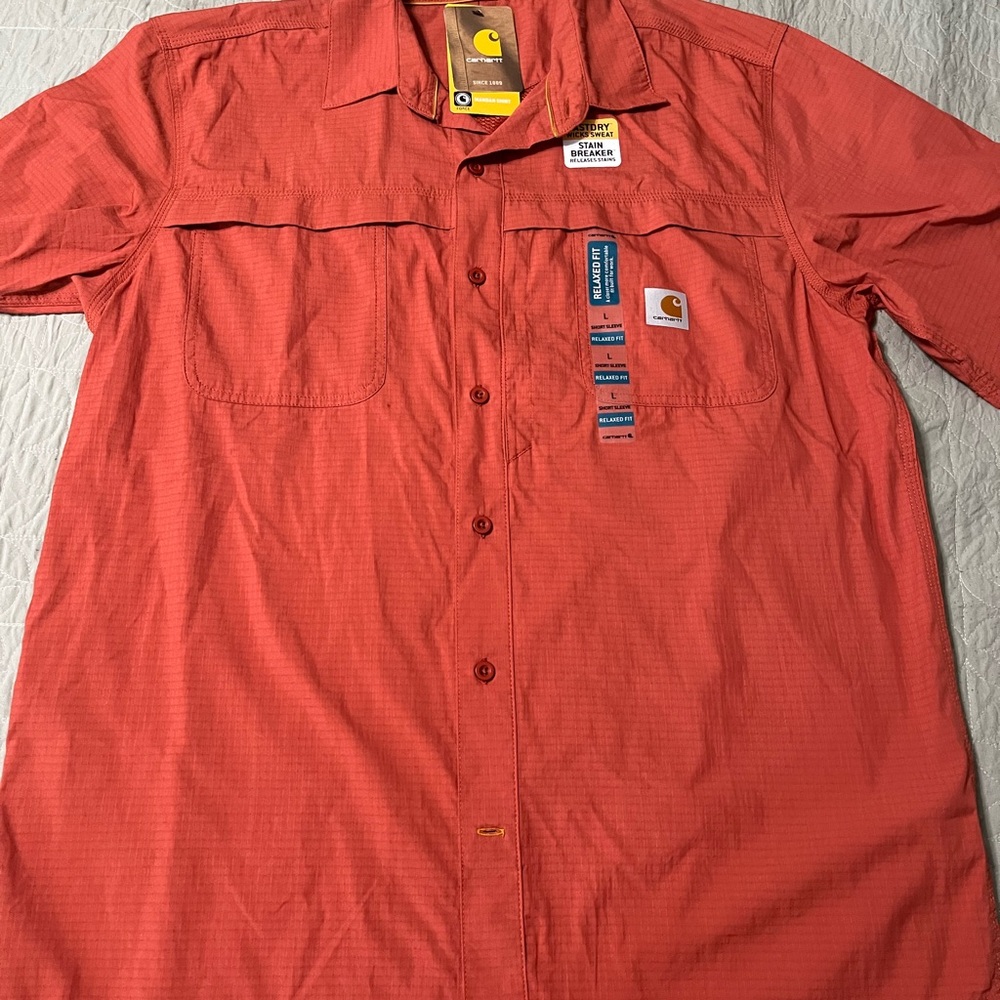Carhartt Red Button-Up Shirt